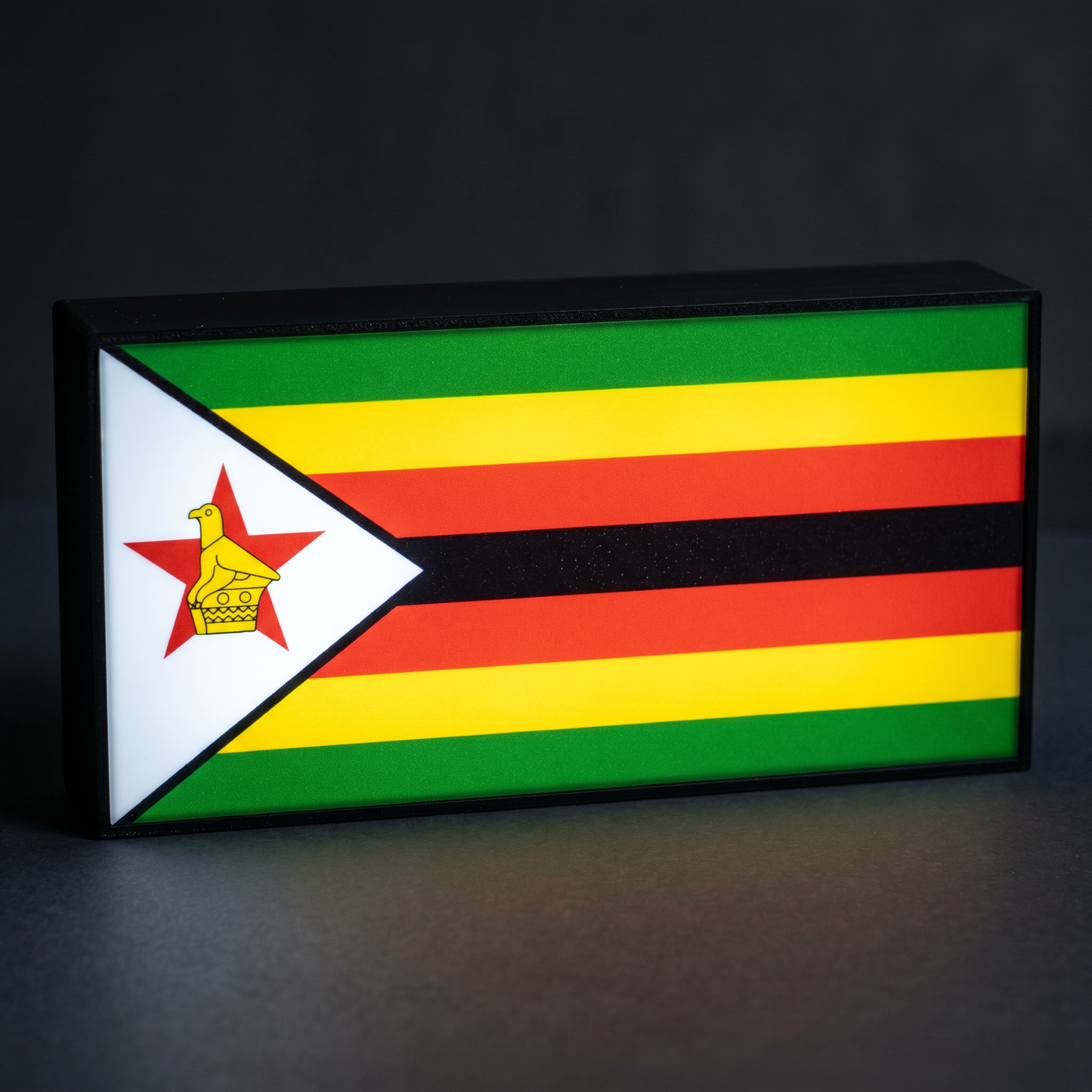 Simbabwe Flagge Lampe leuchtend
