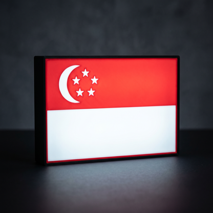 Singapur Flagge Lampe leuchtend