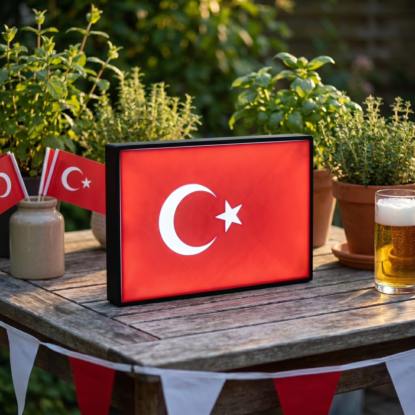Türkei Flagge Lampe