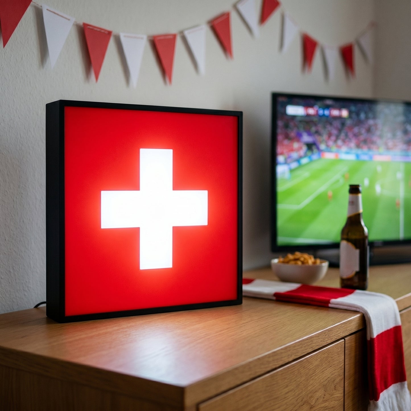 Schweiz Flagge Lampe