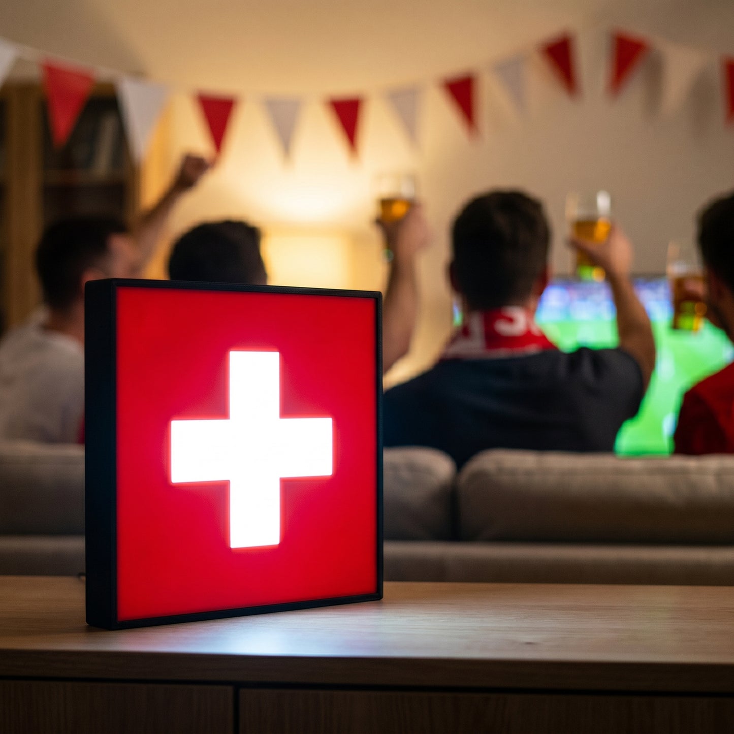 Schweiz Flagge Lampe
