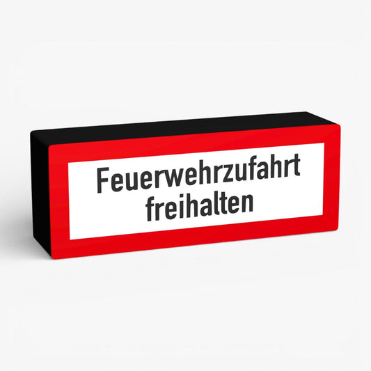 Feuerwehrzufahrt freihalten Feuerwehrzeichen Lampe