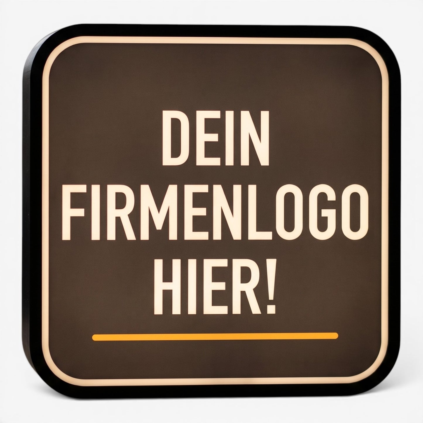 Firmenlogo-Lampe freigestellt