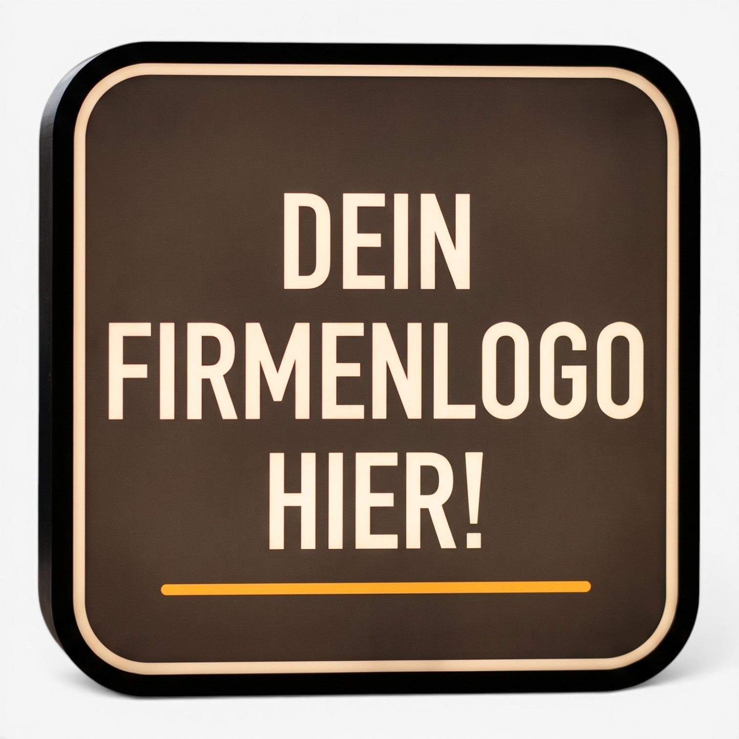 Firmenlogo-Lampe freigestellt