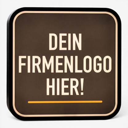 Firmenlogo-Lampe freigestellt