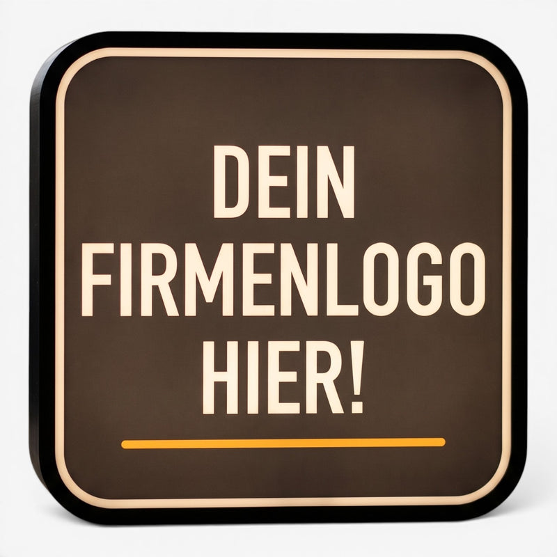 Firmenlogo-Lampe freigestellt