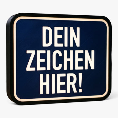 Personalisierbare Verkehrszeichenlampe - Dein Wunsch-Verkehrszeichen als Lampe
