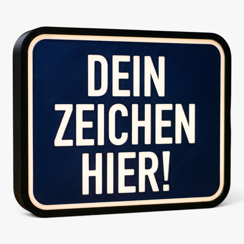 Personalisierbare Verkehrszeichenlampe - Dein Wunsch-Verkehrszeichen als Lampe