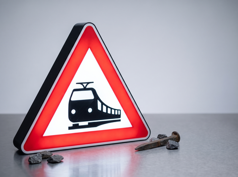Bahnübergang + Andreaskreuz Set
