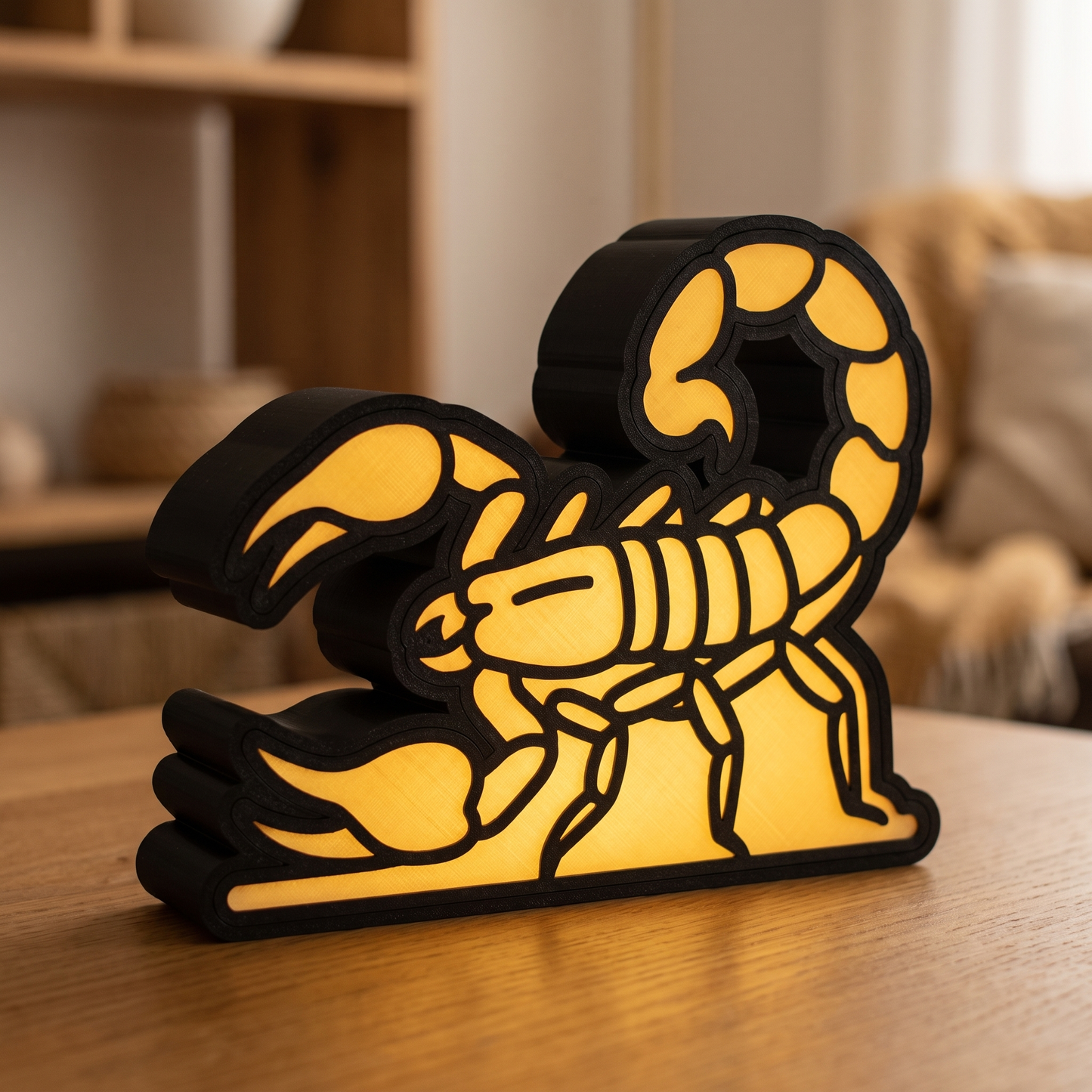 Skorpion Lampe – Holz
