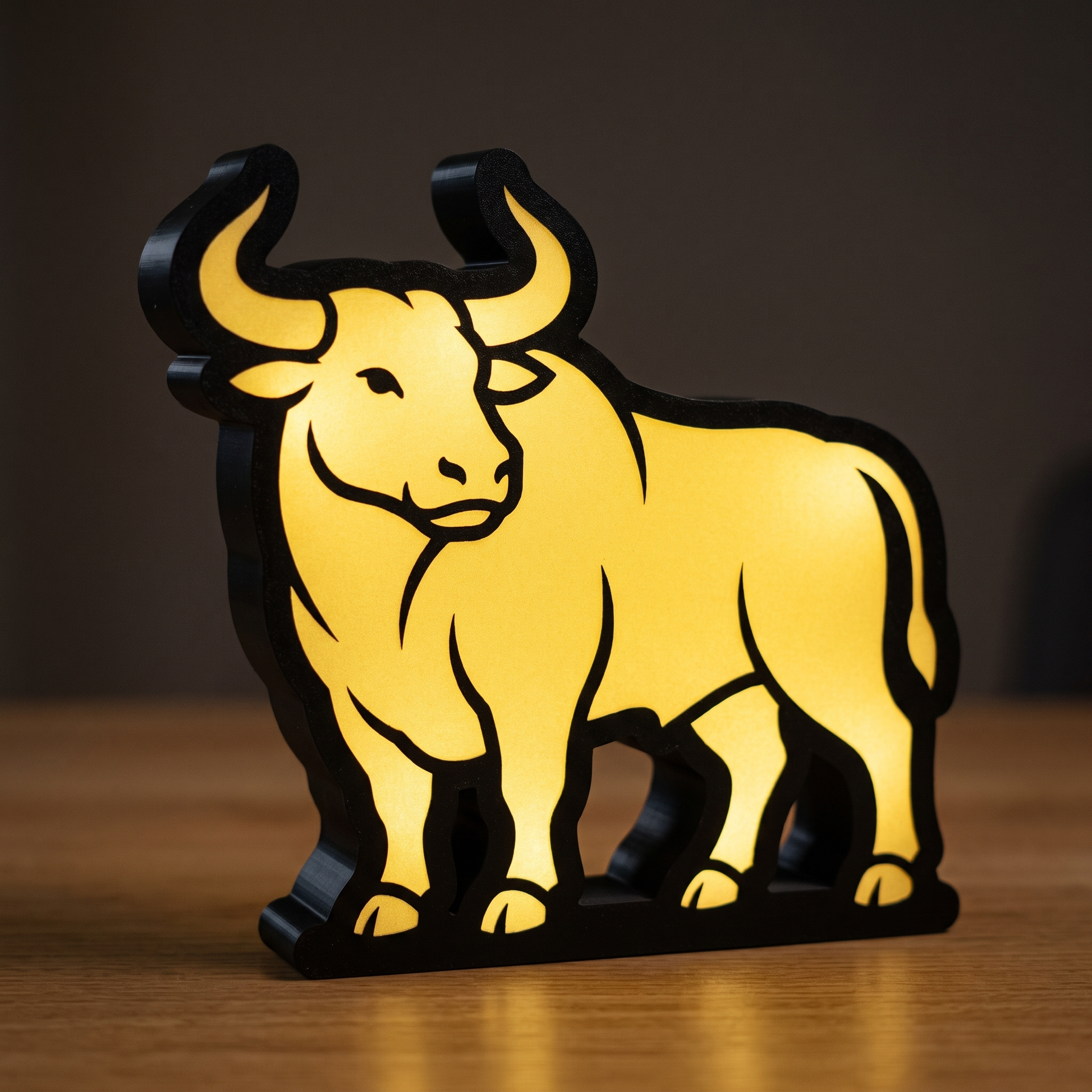 Stier Lampe – Holz