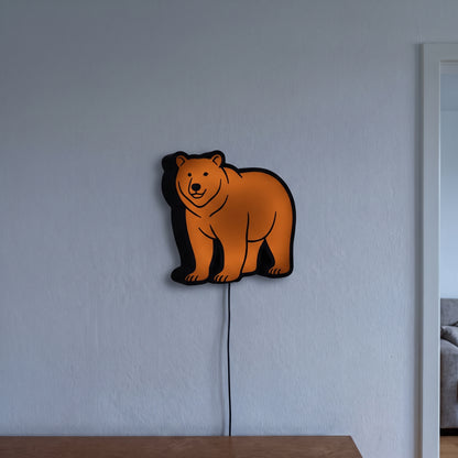 Bär Lampe, an der Wand leuchtend