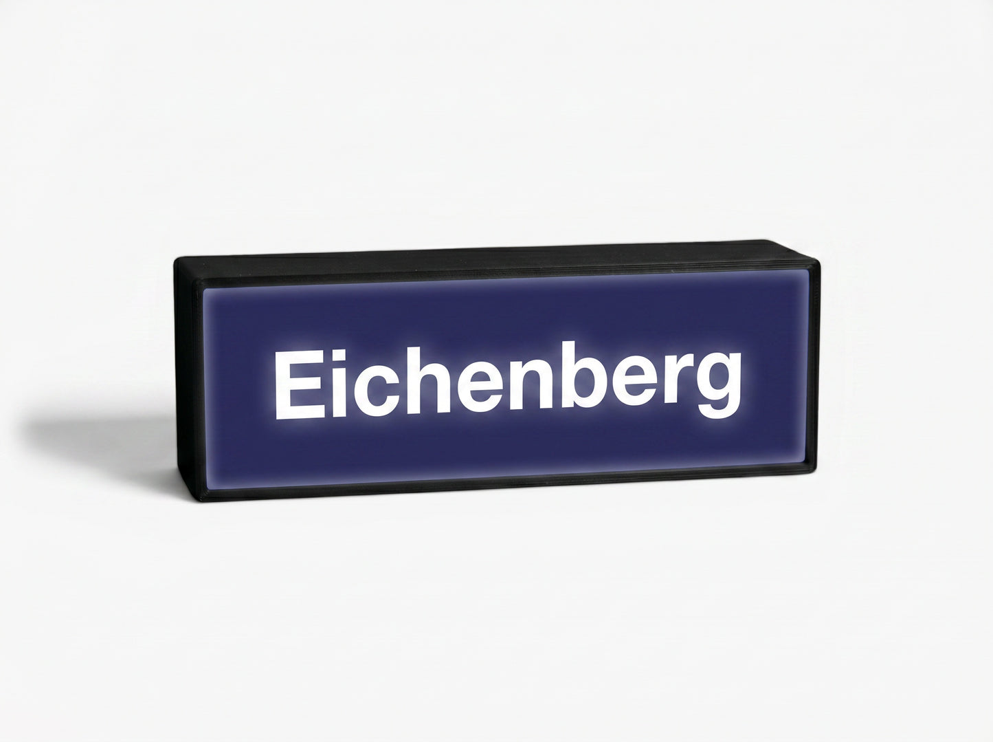 Dein Bahnhofsschild als Lampe