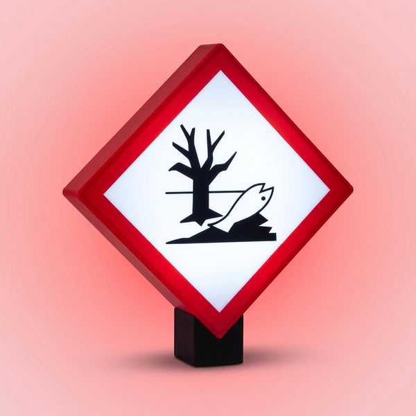 GHS-Kennzeichnung Lampe, roter Lichtschein