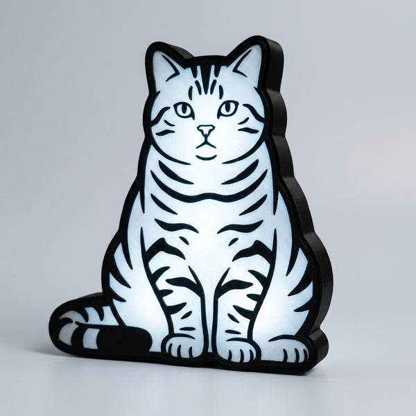Katzen Lampe, warmweisser Lichtschein